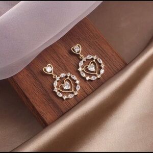 Dainty Gold Heart Earrings